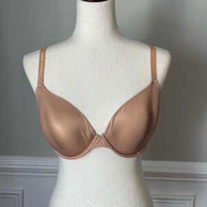 Victoria's Secret The Nakeds Lined Demi Bra Nude Shimmer size 36DD